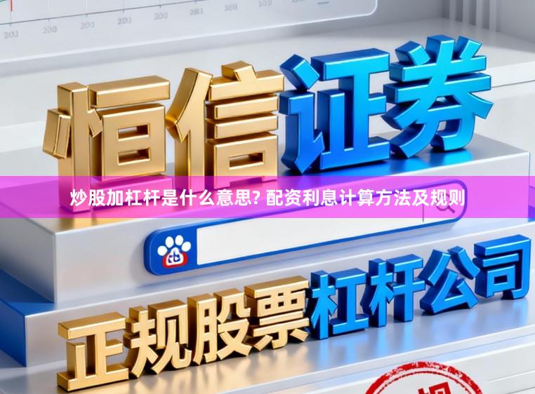炒股加杠杆是什么意思? 配资利息计算方法及规则